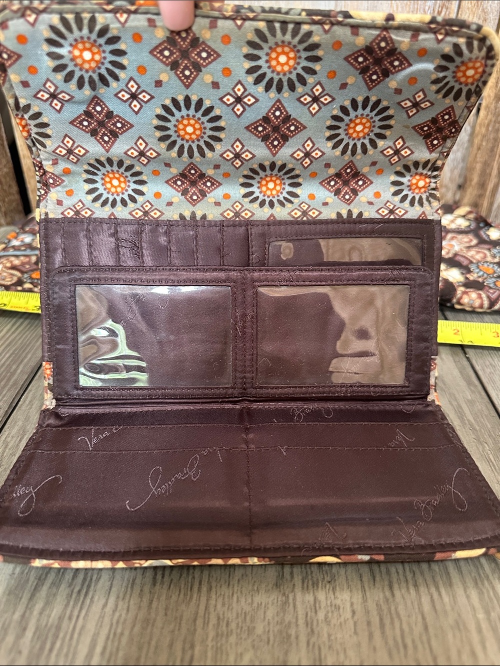 Vera Bradley Canyon Travel Tote Duffel Bag Cosmetic Case Wallet Lot Bundle of 4 - Picture 15 of 16